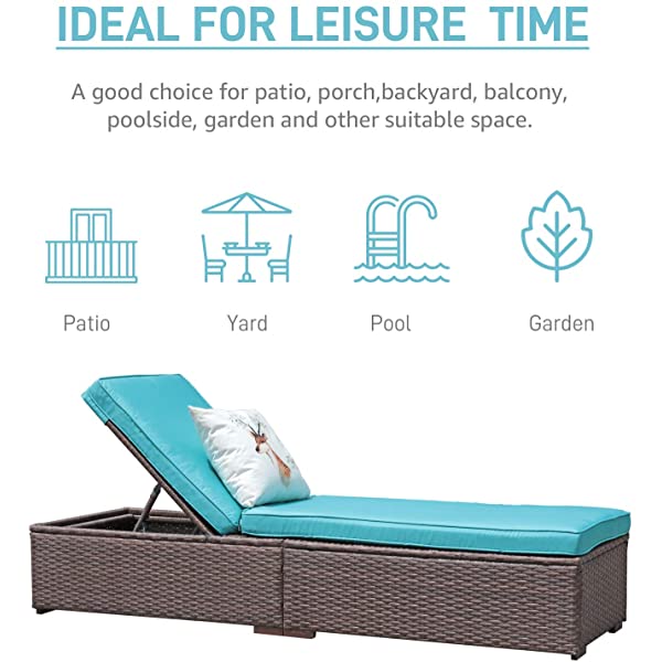 Patiorama Patio Chaise Lounge Chair, Sun Lounger