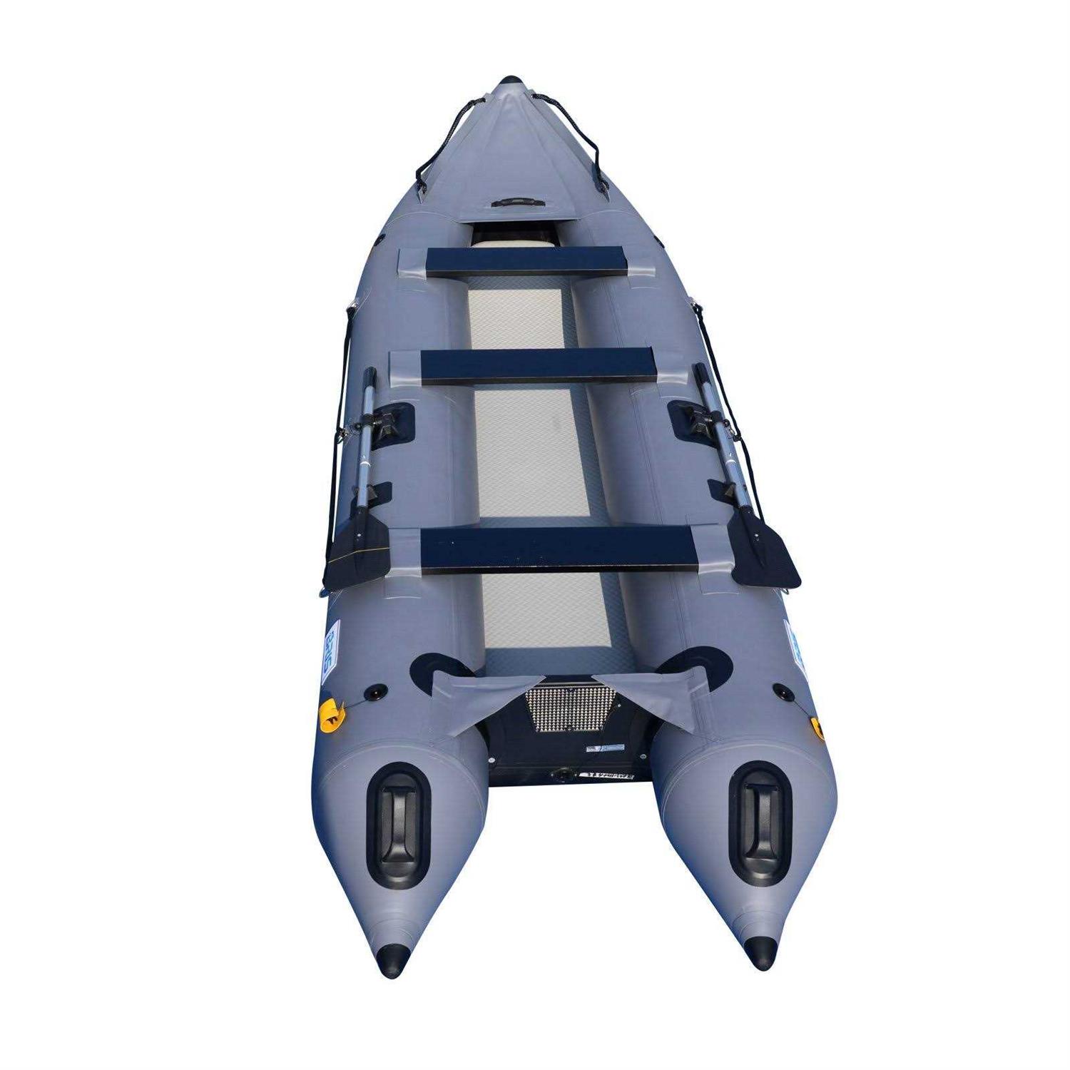 Bris 14.1ft Inflatable Boat Inflatable Kayak 3 Person Kayak Canoe Fishing Inflatable Poonton Boat - Sports Supplies Online Store