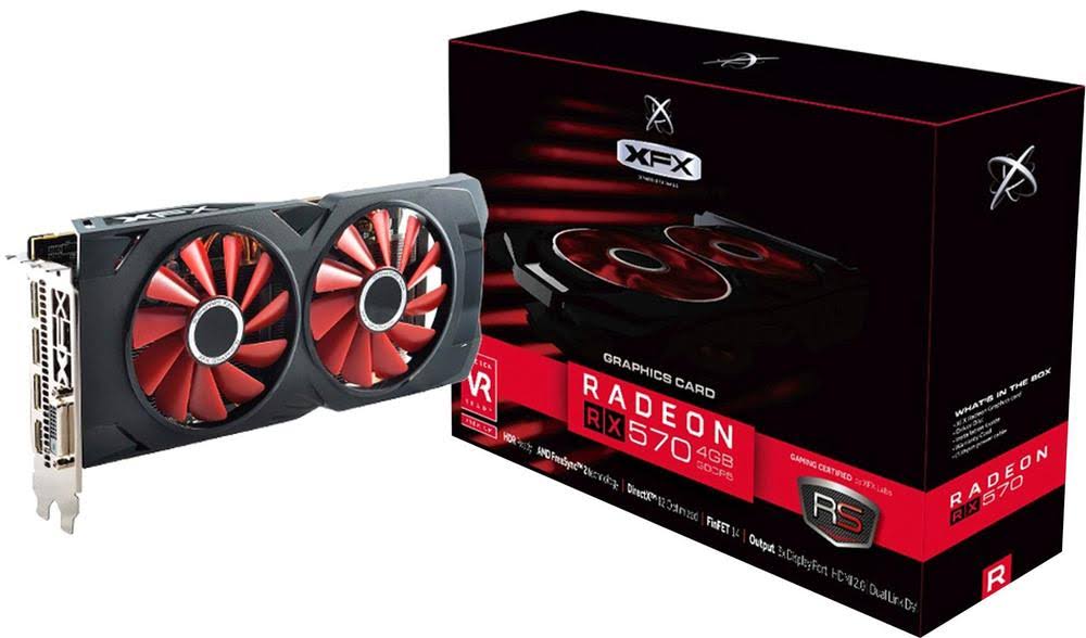 XFX AMD Radeon RX 570 4GB GDDR5 PCI Express 3.0 Graphics Card - Black