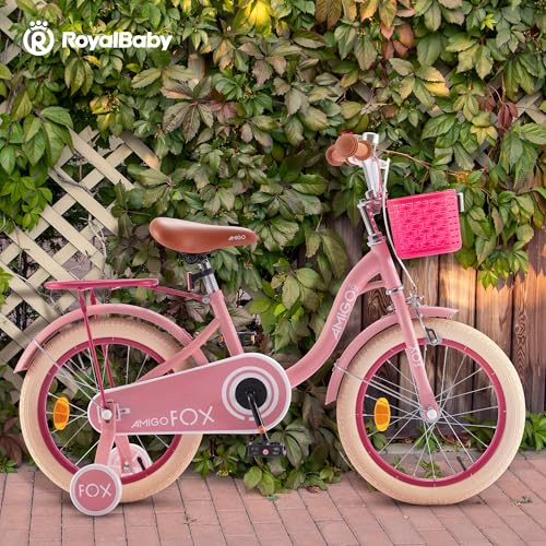 Royalbaby Princess Girls Kids Bike 12 14 16 18 20 Inch Children Bicycle with Basket for Age 3-12 Years