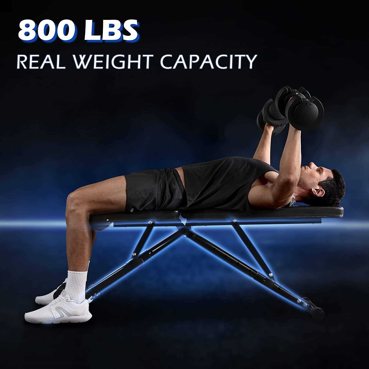 Flybird Weight Bench Adjustable Strength Training Bench for Full Body Workout with Fast Folding-New Version - Sports Supplies Online Store