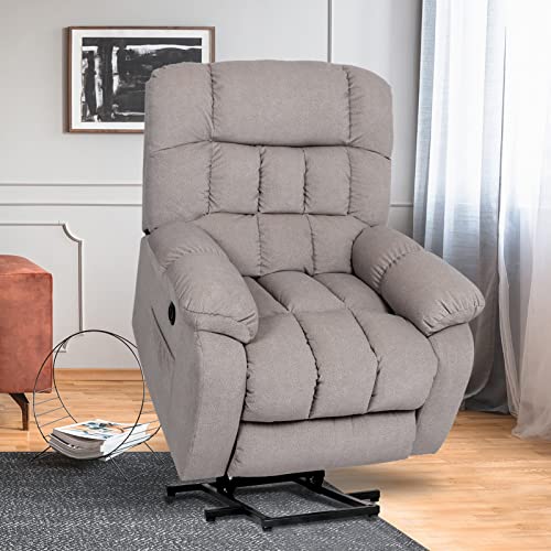 Electric Chairs with Remote Control Heat Massage Armchair Sofa Chair Power Lift Recliner Chair for Elderly Faux Leather