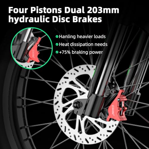 50MPH/40MPH Electric Bike for Adults, 4000W/6000W Electric Dirt Bike with 60V25Ah Battery, Max 50Miles, Dual Hydraulic Brake