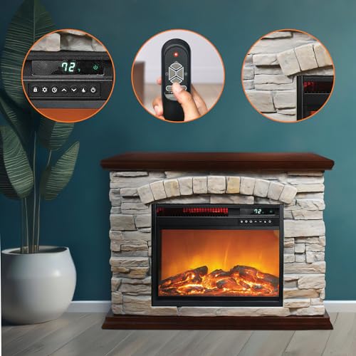 LifeSmart Large Square Infrared Fireplace
