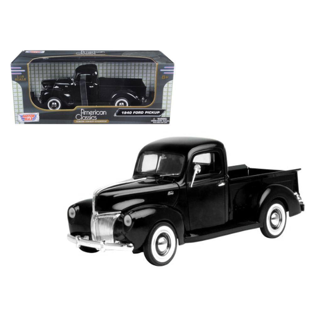 1940 Ford Pickup Truck Orange Timeless Classics 1/18 Diecast Model Car by Motormax