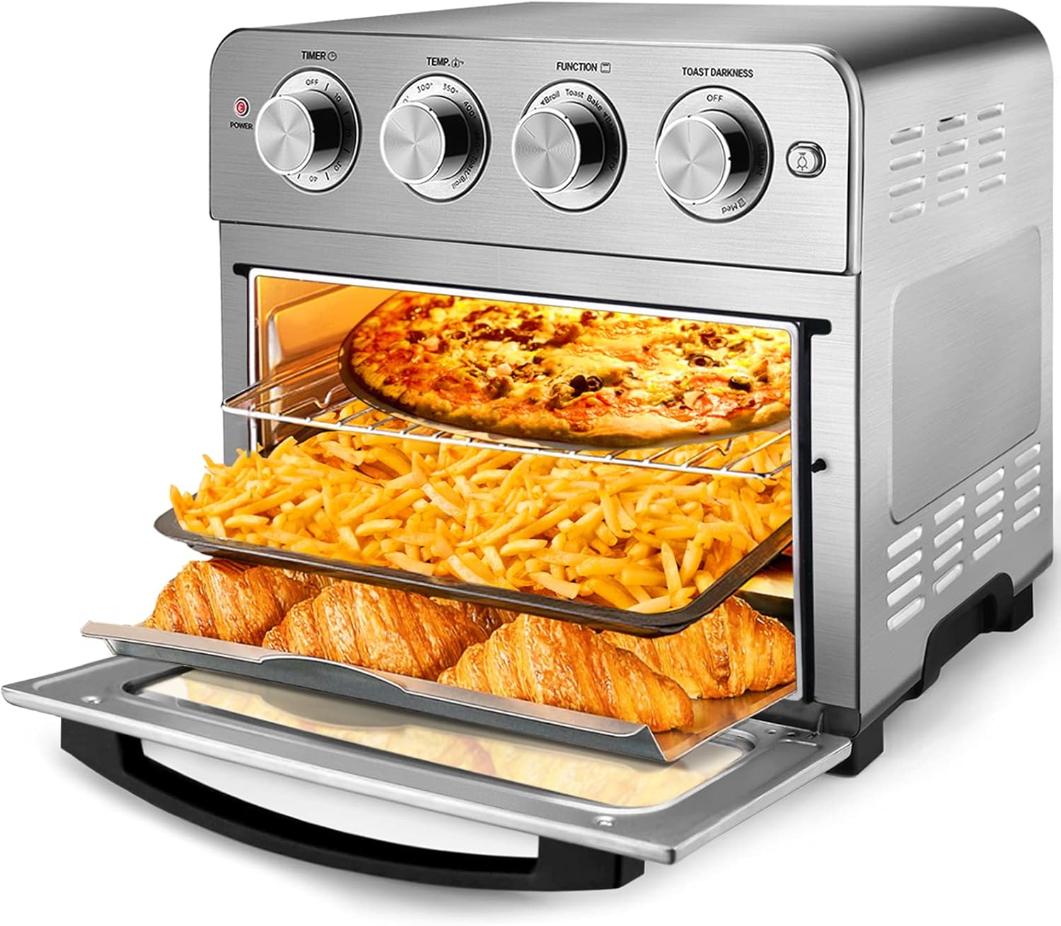 Geek Chef Air Fryer, 7-in-1 Air Fryer Oven, 6 Slice 24.5QT Air Fryer Toaster Oven Combo, Roast, Bake, Broil, Reheat, Fry Oil-Free
