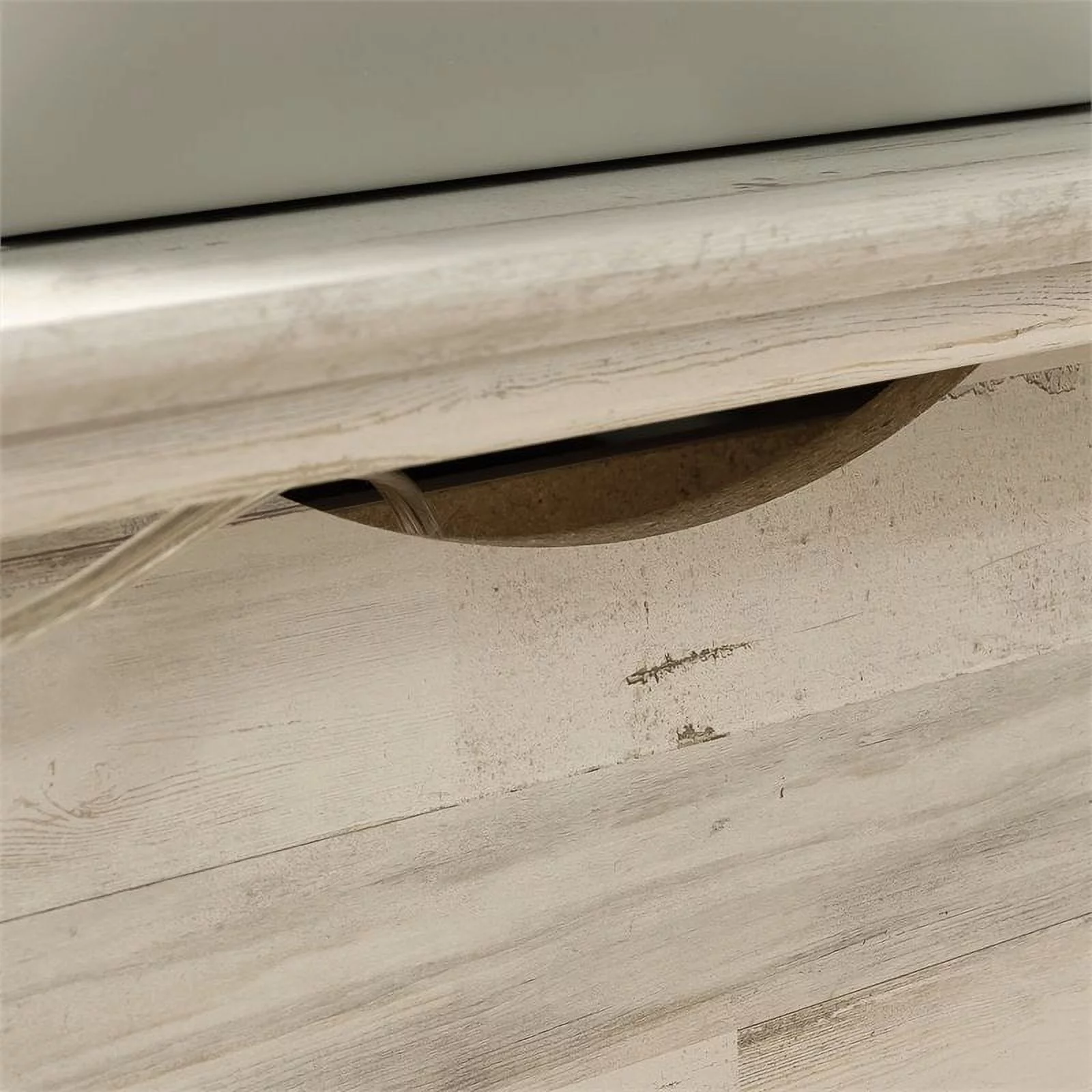 Sauder Barrister Lane Home Office Executive Desk, White Plank Finish - Radiant Selections