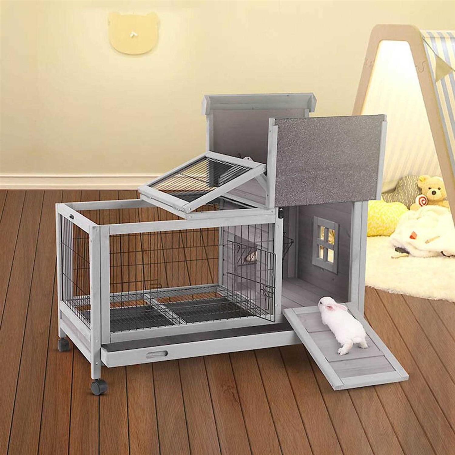 Aivituvin Rabbit Hutch Bunny Cage AIR24 - Pet Supplies online store