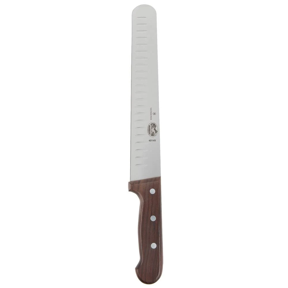 Victorinox 10 inch Granton Edge Roast Beef Slicer Knife - Rosewood Handle 1