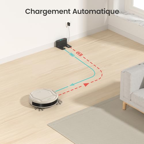 Lefant M3 Robot Vacuum, Robot Vacuum and Mop, 12000Pa Suction, Anti-Tangle Brushes, Dual Spinning Mop, Auto Mop Washing, Drying, Self-Emptying