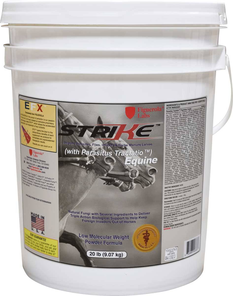 Strike 100% Parasitus Tractatio Powder Horse Wormer by Figuerola Labs, 20 lb