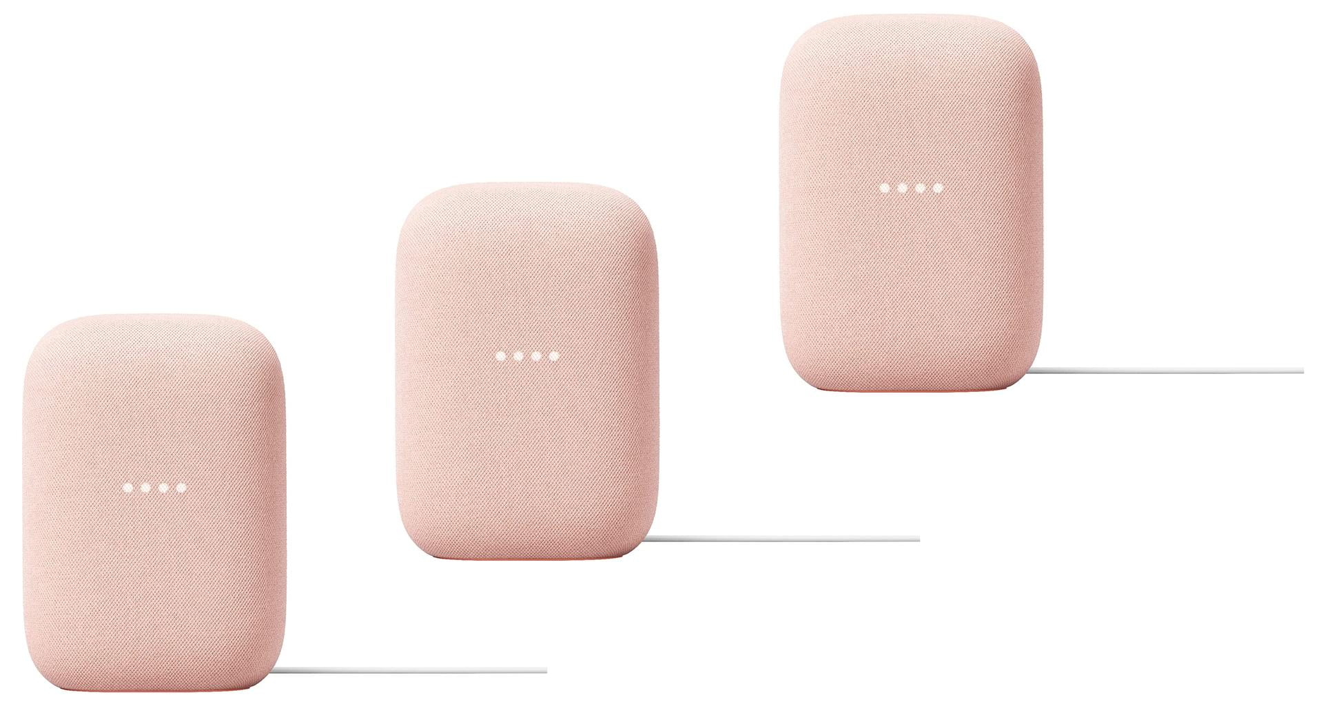 Google - Audio Smart Speaker with WiFi and Bluetooth Streaming (3-Pack: Sand)