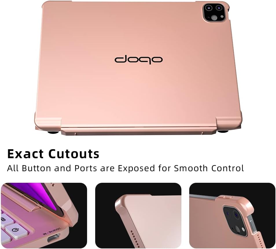 doqo Magnetic Keyboard Case for iPad Air 5th Generation(2022)/iPad Air 4th Generation(2020), iPad Pro 11 2018/2020/2021