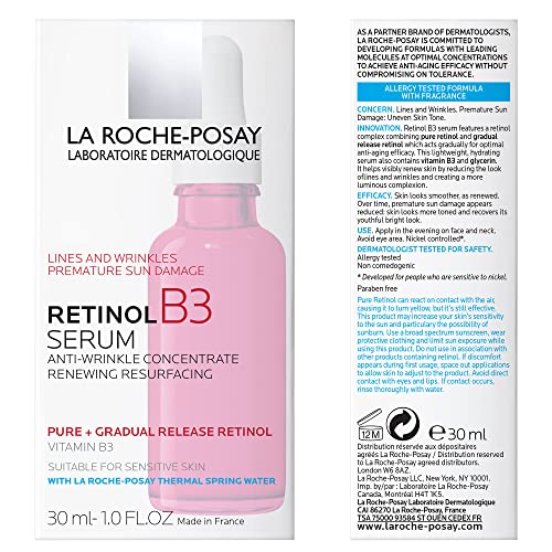 La Roche-Posay Pure Retinol Face Serum with Vitamin B3. Anti Aging Face Serum for Lines