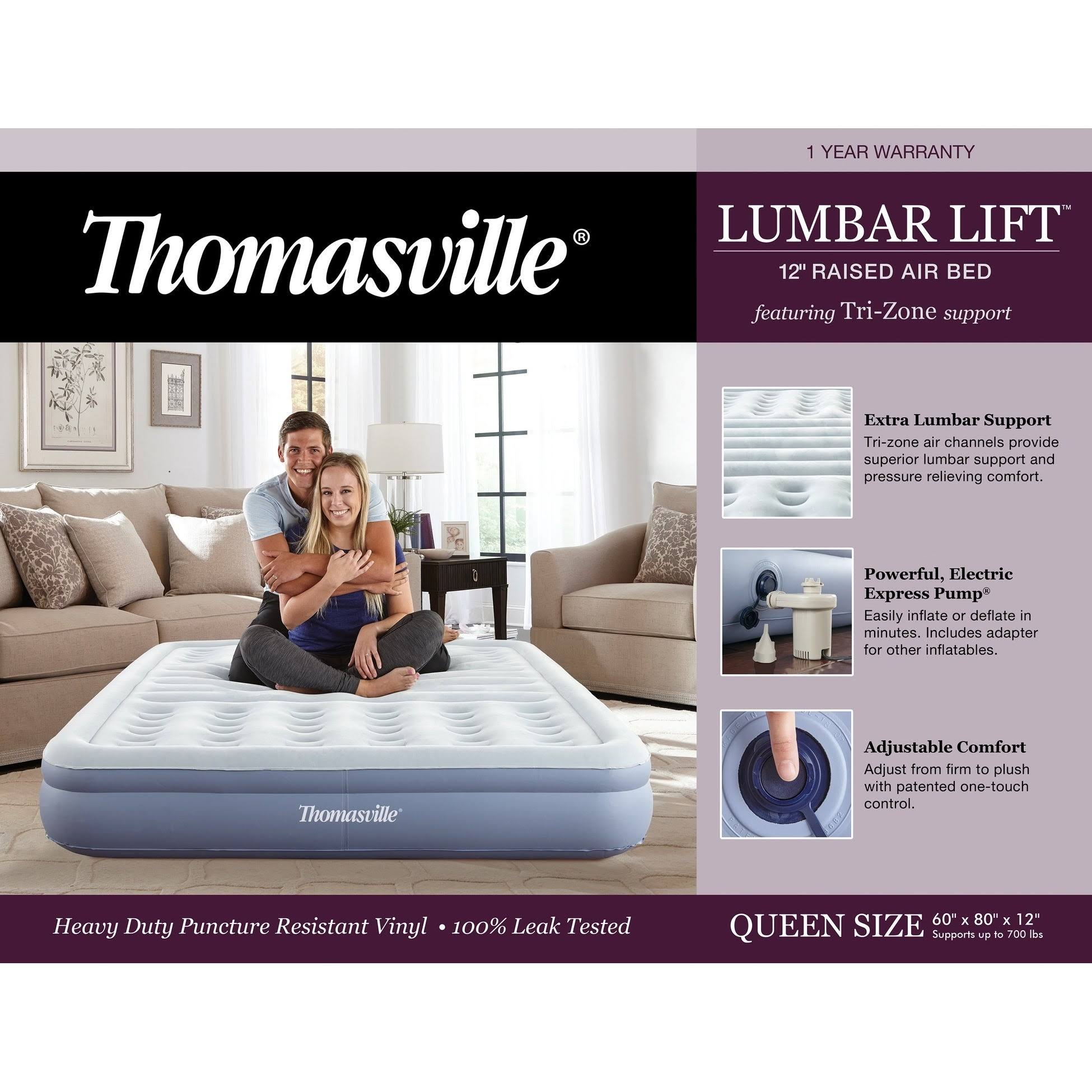 Thomasville Lumbar Lift 12x22 Air Bed Mattress