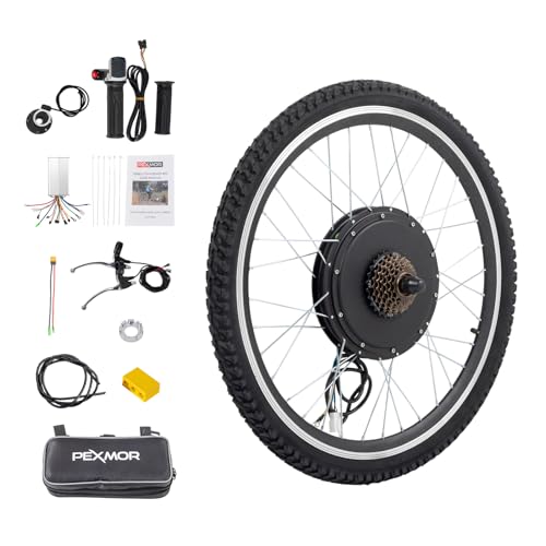 PEXMOR Electric Bike Conversion Kit, 48V 1200W 26" Wheel E-Bike Hub Motor Kit