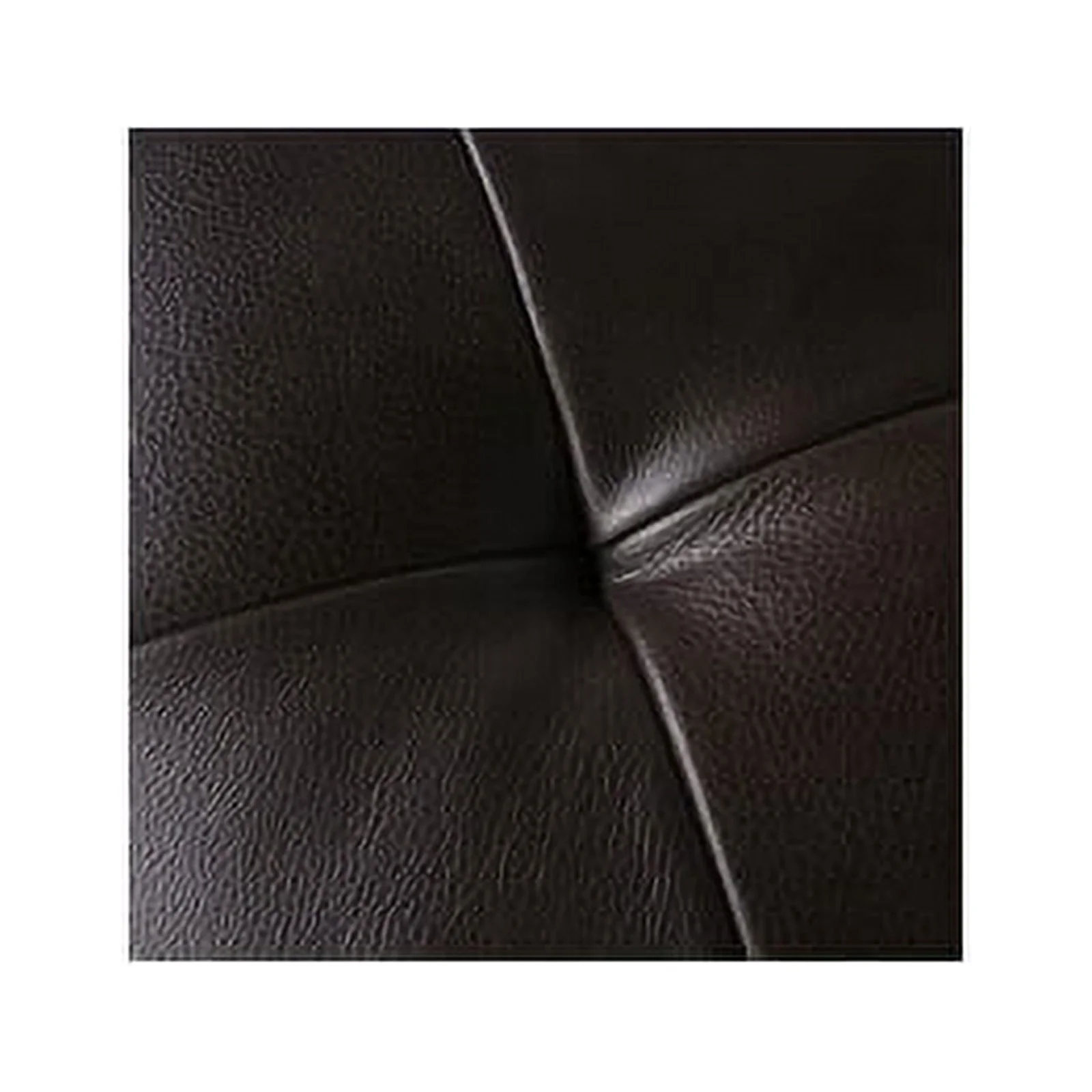 Stanton Leather Sofa With Tufted Seat And Back In Dark Brown