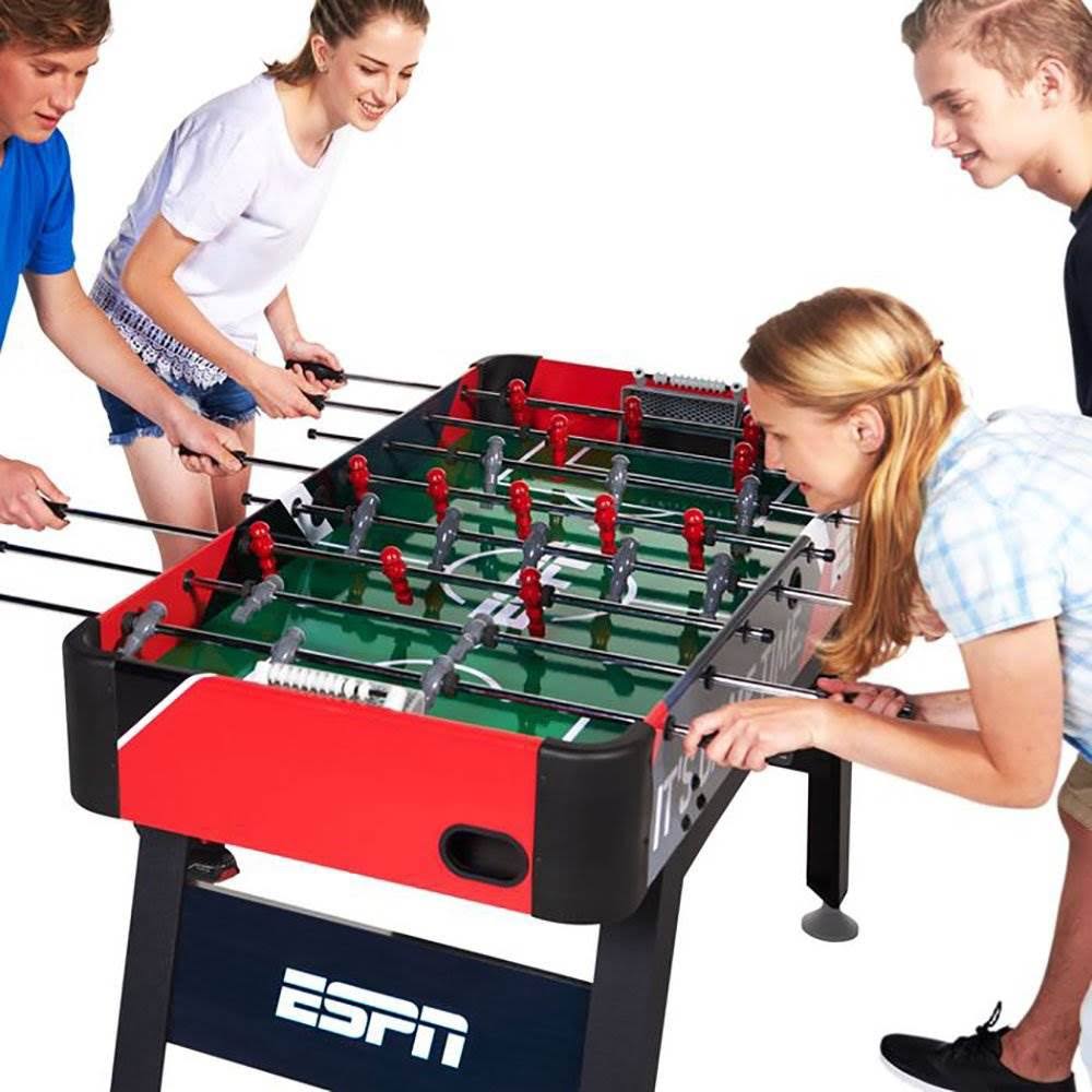 Espn 54-Inch Foosball Soccer Arcade Table with Bead Scoring and Accessories