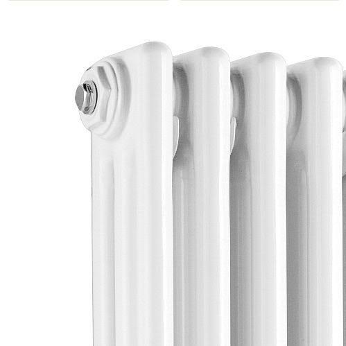 Hudson Reed Regent - Cast Iron Hot Water Radiator - 24x22 x 39x22 - Horizontal European Design - White NAHB0451