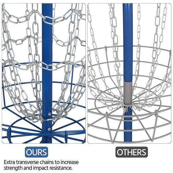 Disc Golf Goal Target Basket Practice Frisbee Game Cross Chain Outdoor