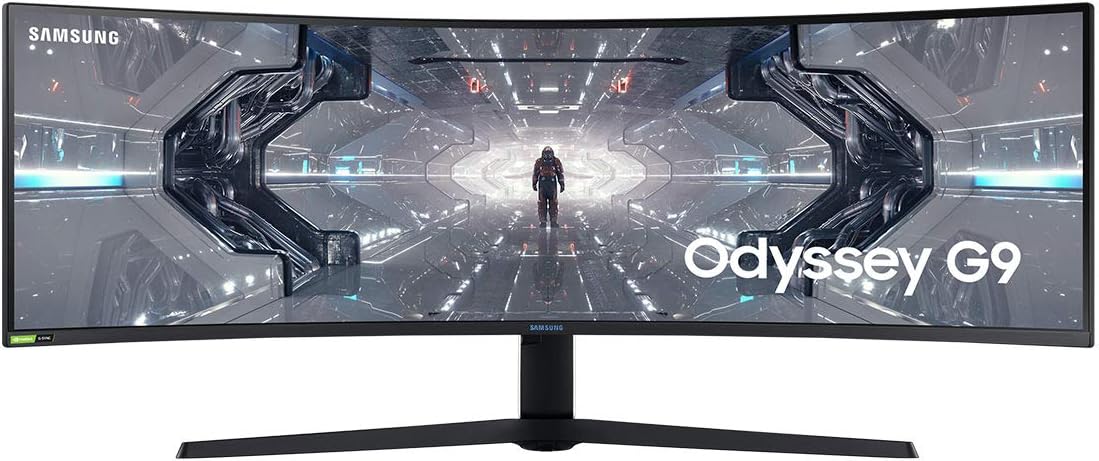 SAMSUNG Odyssey 49 inches QHD Ultra Wide 1440p G9 Curved QLED Gaming Monitor (Renewed)
