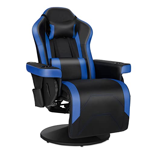 Modern-Depo Gaming Recliner Chair with Speakers, Massage, High Back, Cupholder, Headrest, Lumbar Support