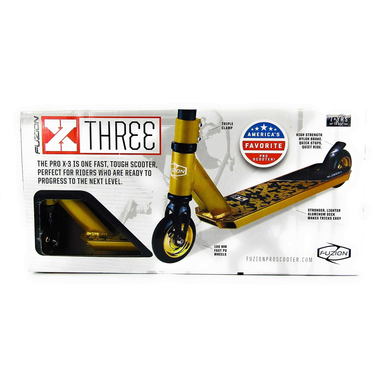 Fuzion Gold Pro X-3 2 Wheel Scooter - Sports Supplies Online Store