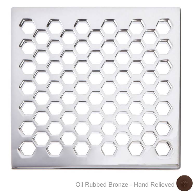 Newport Brass 233-607/ORB Hand Relieved Oil Rubbed Bronze 6x22 Square Shower Drain