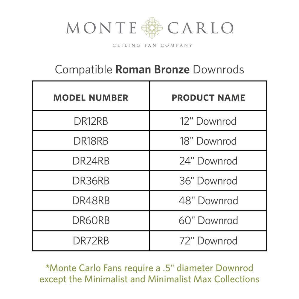 Monte Carlo 56x22 Clarity Max Ceiling Fan - Roman Bronze - 3CLMR56RBD-V1