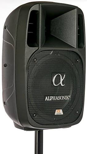 Alphasonik 10 Powered 1600W Pro DJ Amplified Loud Speaker Bluetooth USB SD Card Aux MP3 FM Radio PA System LED Ring Karaoke Mic