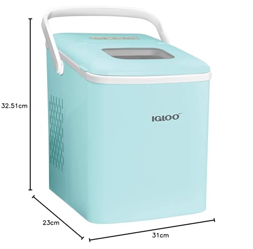 Igloo Electric Countertop Ice Maker Machine - Automatic and Portable - 33 Pounds in 24 Hours - Icecube Maker - Plastic Scoop and Basket