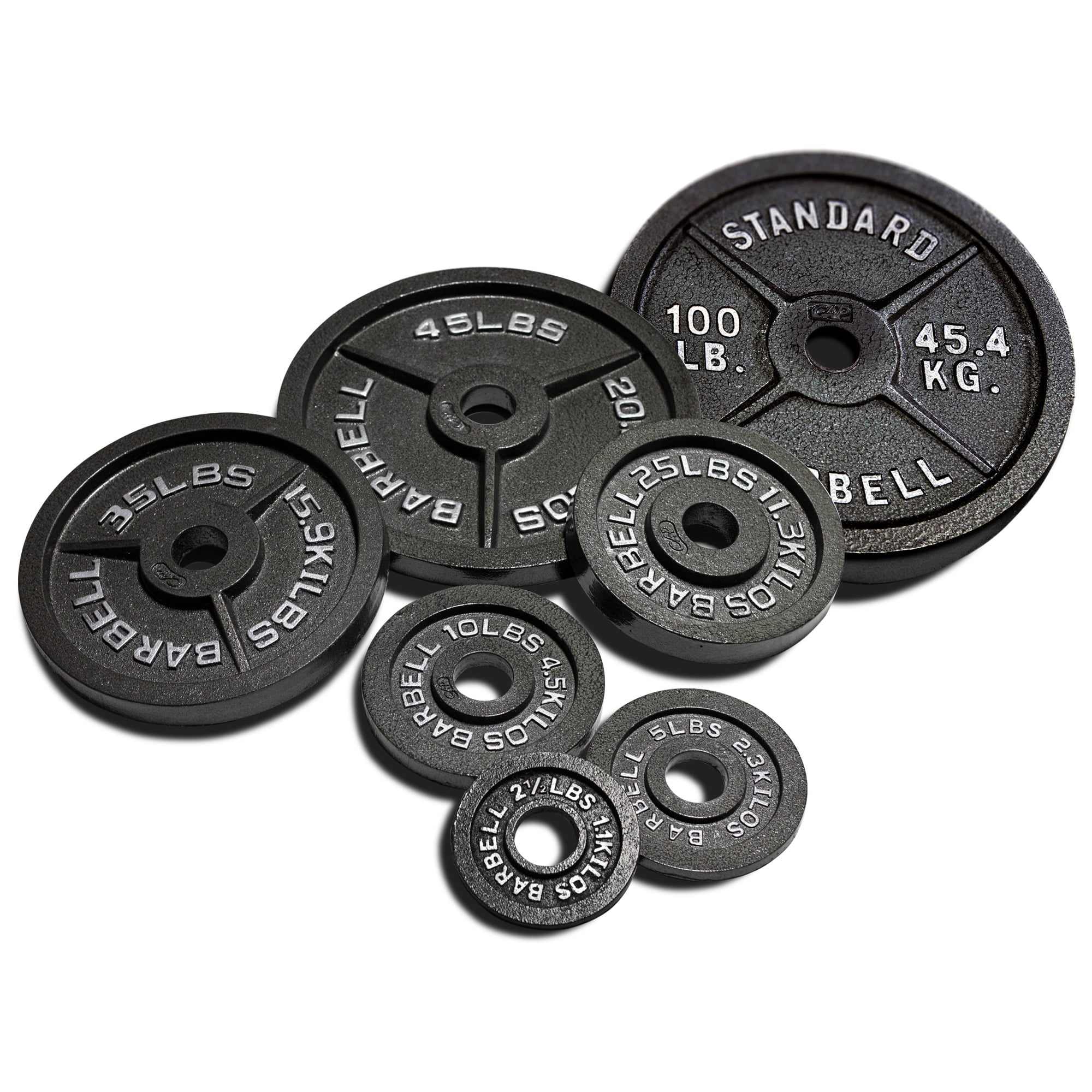 CAP Barbell, 100lb Olympic Cast Iron Weight Plate, Single - Radiant Selections