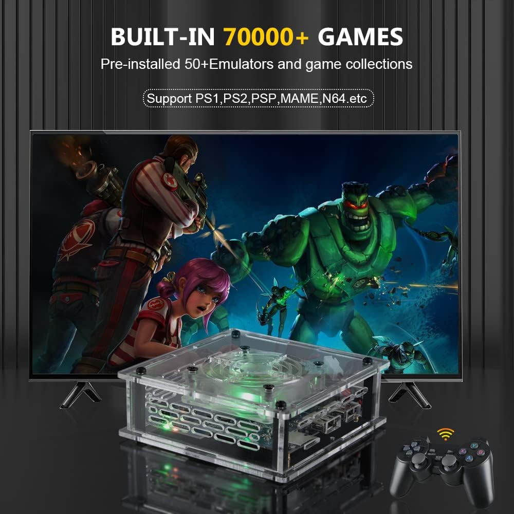 Super Console X Pro Max Arcade Box ,Dual System,70000+ Classic Games, Video Game Console, Suport 50+Emulators, 4K HD LAN/WiFi,Wireless Controllers