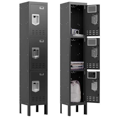 Metal Cabinet Home Office Storage,Lockers,Lockable Employees Metal Locker with Door,54" Height Steel Locker,Lockable Steel Locker for Gym,School,Home