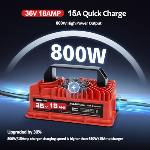 18 AMP 36 Volt Golf Cart Battery Charger for EZGO TXT with D Style Plug
