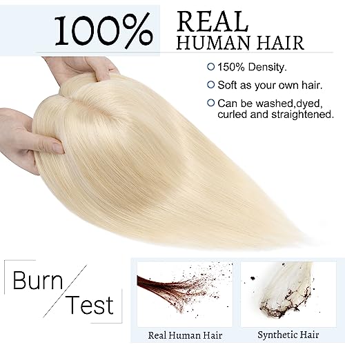 Hair Toppers for Women Real Human Hair No Bangs 7 * 13 CM Silk Base Clip In Topper Hairpieces Wiglet Top Hair Pieces for Women With Thinning Hair -18