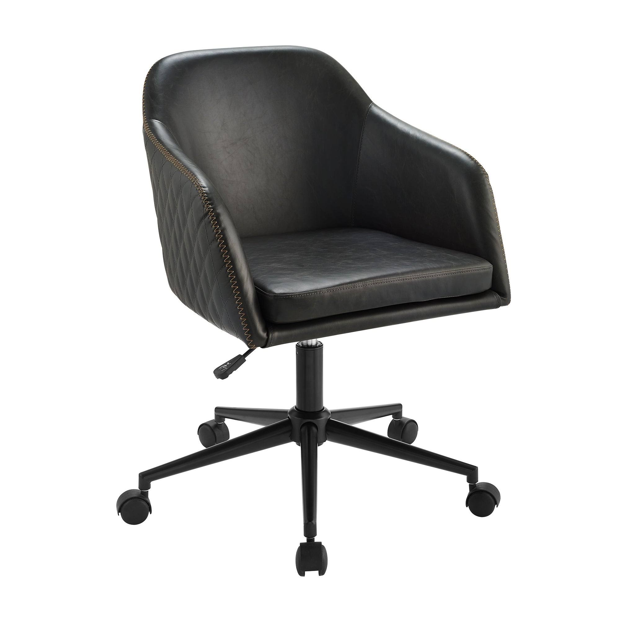Carson Carrington Quilted Upholstered Swivel Office Chair - Green
