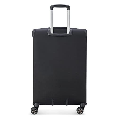 DELSEY Paris Helium DLX Softside Expandable Luggage with Spinner Wheels, Black, Carry on 20 Inch