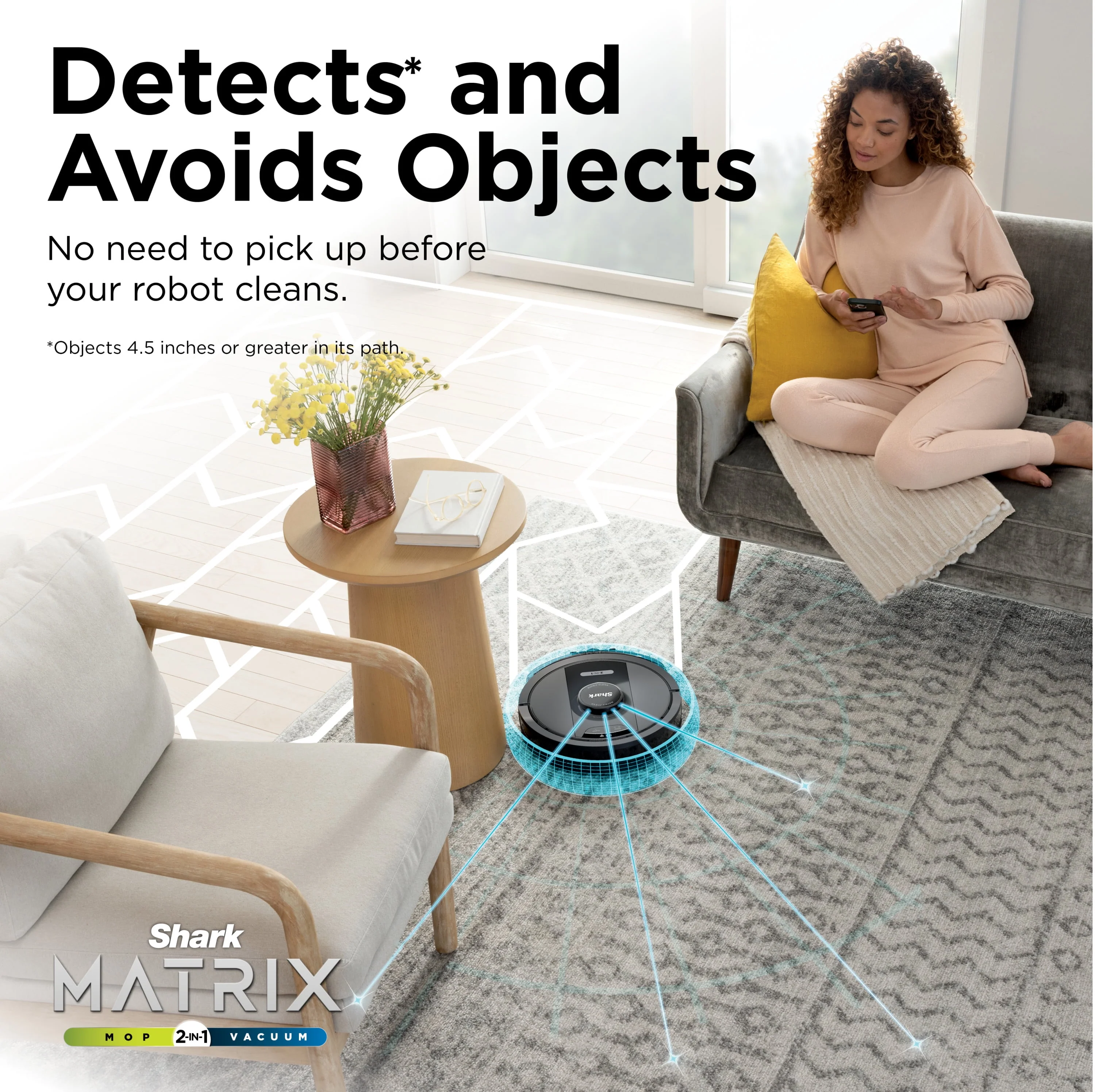 Shark Matrix Self-Empty Robot Vacuum & Mop with No Spots Missed, Bagless 30-Day Capacity, Precision Home Mapping, Wi-Fi, RV2400WS