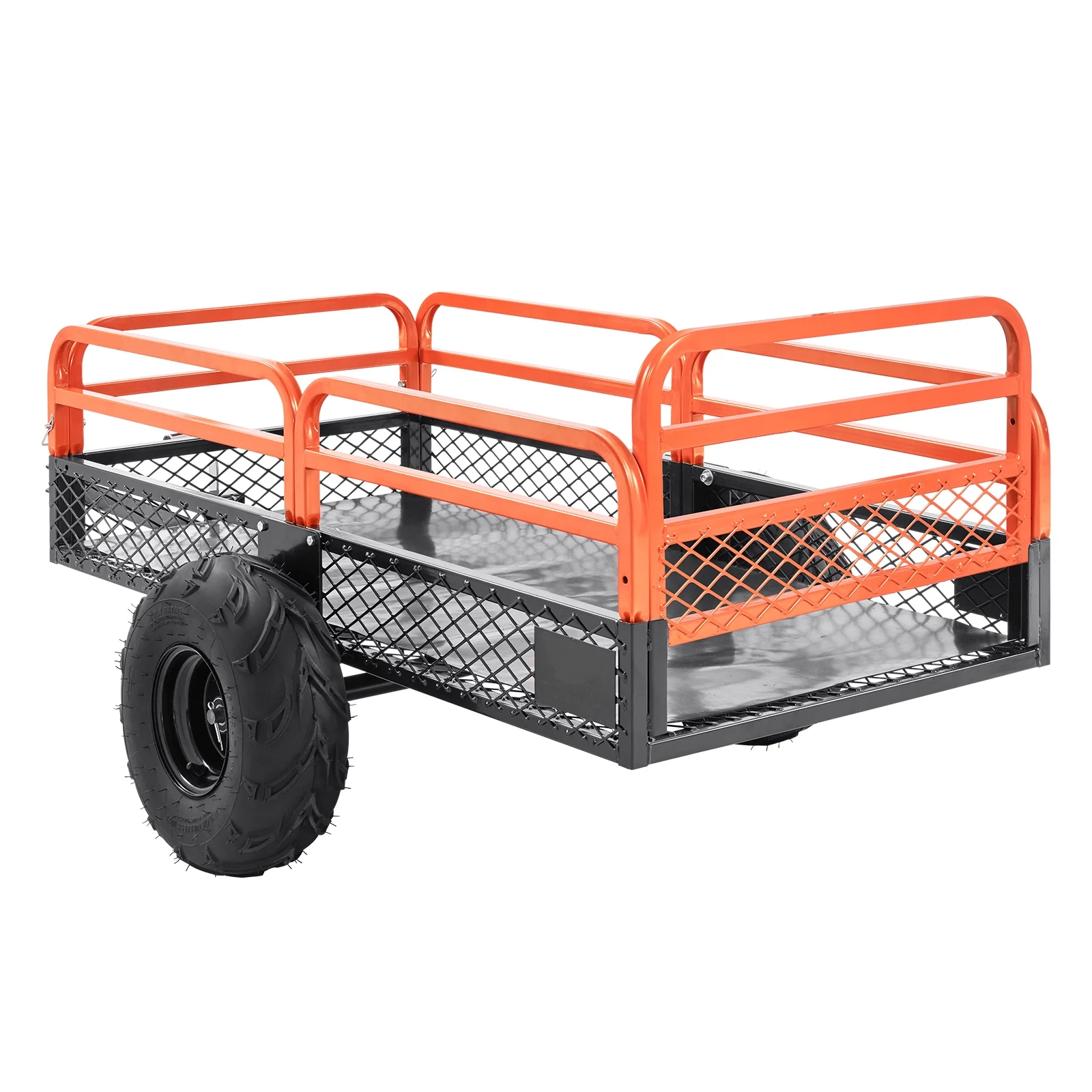 SKYSHALO Cu. Ft. Steel Construction Dump Trailer Tow Behind Dump Cart 1500 lbs 15 - Radiant Selections