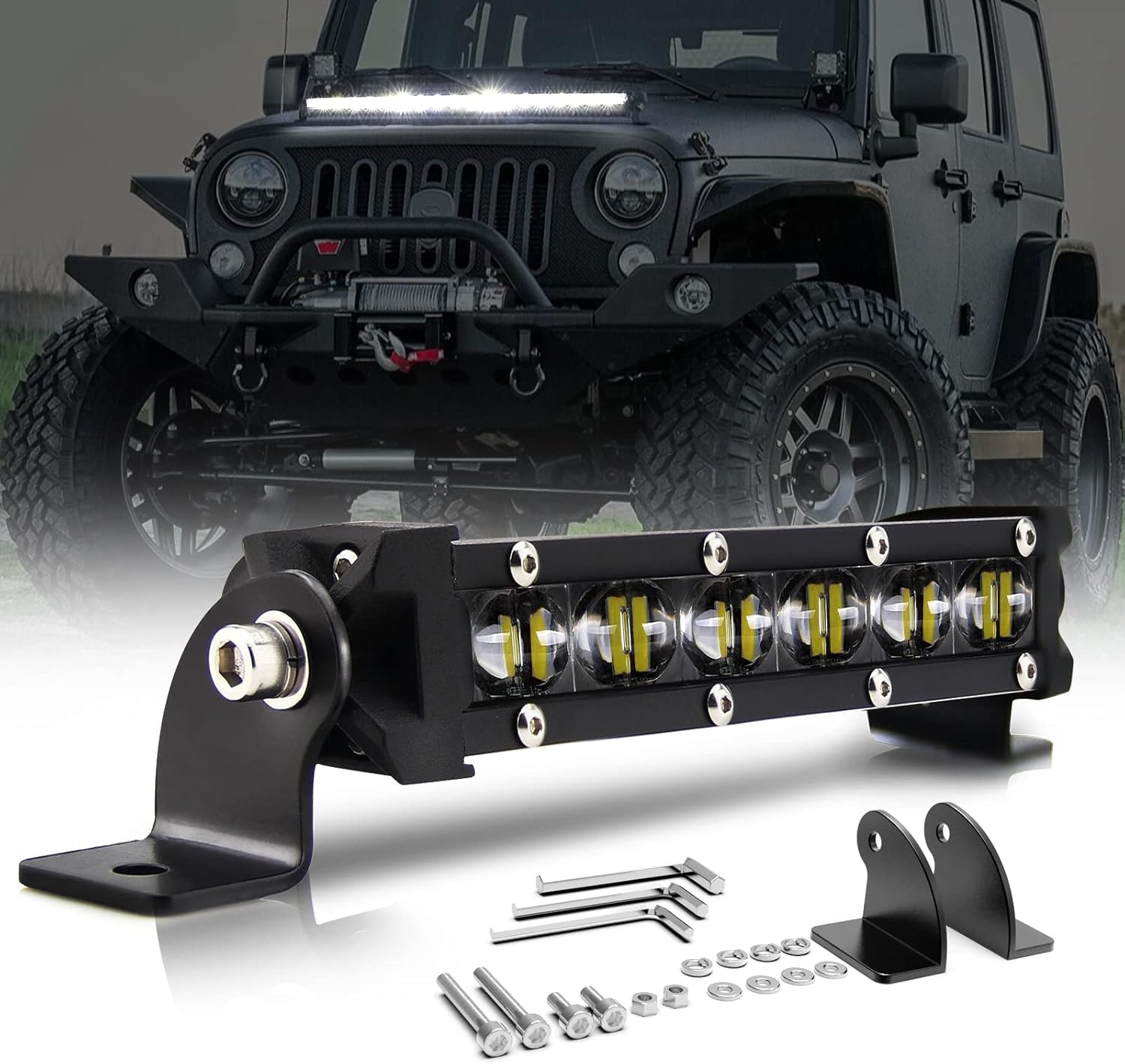 Led Light Bar Ultra-thin 25 Inch Led Light Bar Spot Flood Combo Driving Light Ultra-thin Off Road Lights Single Row Light Bar Super Slim Led Bar for