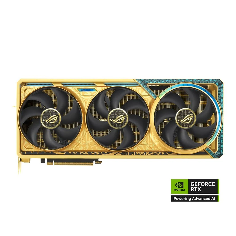 ASUS NVIDIA GeForce RTX 5080 ROG Astral Dhahab CORE Overclocked Triple Fan 16GB GDDR7 PCIe 5.0 Graphics Card