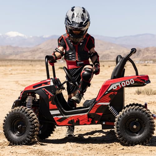 UTV Ride on Car (Large), 48V Shock Absorber Electric Vehicles with Disk Brake, Gear Switch, Steel Frame, Off-Road Tire, Flexible Seat Belt and Seat
