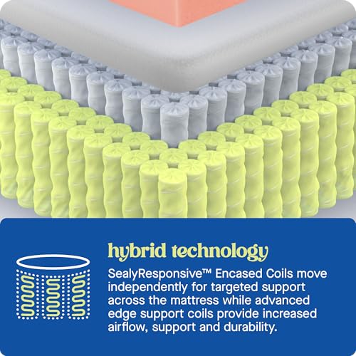 Sealy Dreamlife 12” Hybrid Mattress-in-a-Box, Queen, SealyComfort Gel Memory Foam, SealyResponsive Encased Coils, Surface-Guard Technology