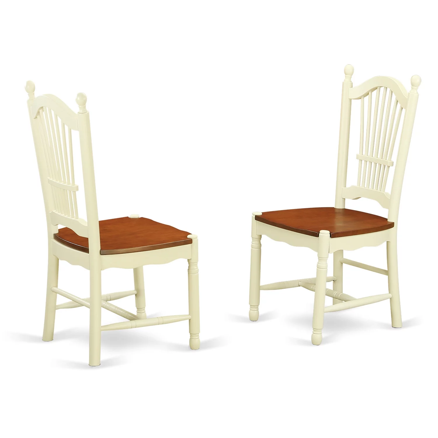 Table And Chairs Set -Kitchen Dinette Table And Dining Chairs-Finish:Buttermilk & Cherry,Number of Items:5,Shape:Oval,Style:Wood Seat