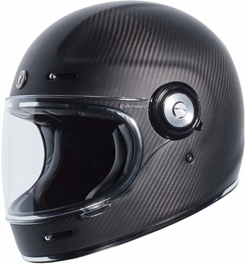 Torc T-1 Retro Full Face Helmet - Gloss Carbon Fiber