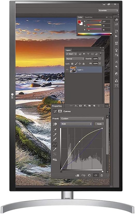LG 27UL850-W 27 Inch UltraFine (3840 x 2160) IPS Display with VESA DisplayHDR 400 and USB Type-C Connectivity, White