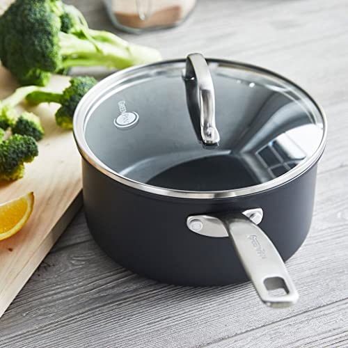 GreenPan Chatham Hard Anodized Healthy Ceramic Nonstick, 5QT Saute Pan Jumbo Cooker with Helper Handle and Lid, PFAS-Free, Dishwasher Safe, Oven Safe