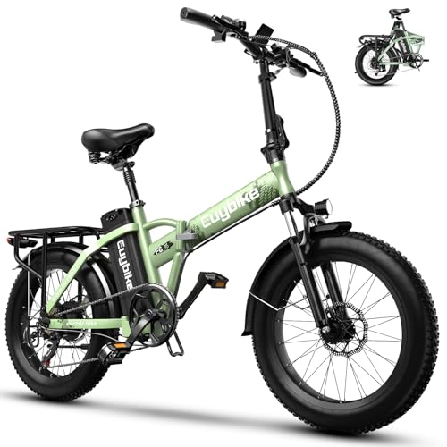 1000W Folding Electric Bike,48V 20AH Removable Battery E Bike,30+MPH,80 Miles Max Range Electric Bike for Adults,20" Fat Tire Foldable ebike