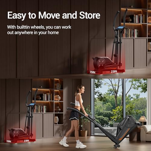 CURSOR FITNESS Elliptical Machine, Elliptical Exercise Machine for Home, Elliptical Training Machines with 8 Levels Resistance